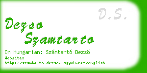 dezso szamtarto business card