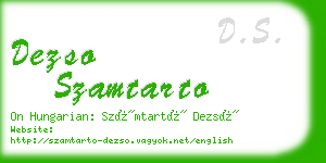 dezso szamtarto business card